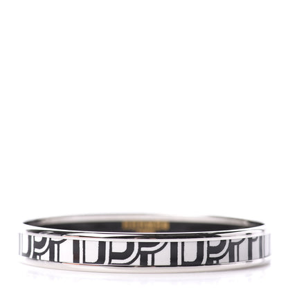 Hermes Enamel Printed Narrow Manufacture De Boucleries Bracelet 62 Faux Gris 1 of 5