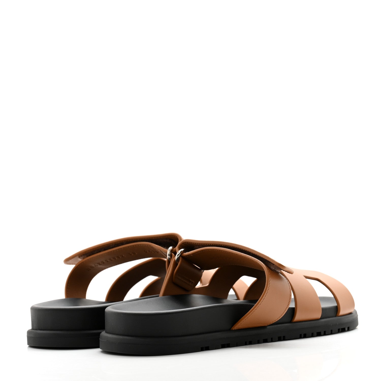 Hermes Calfskin Womens Chypre Sandals 38 Gold 4 of 10