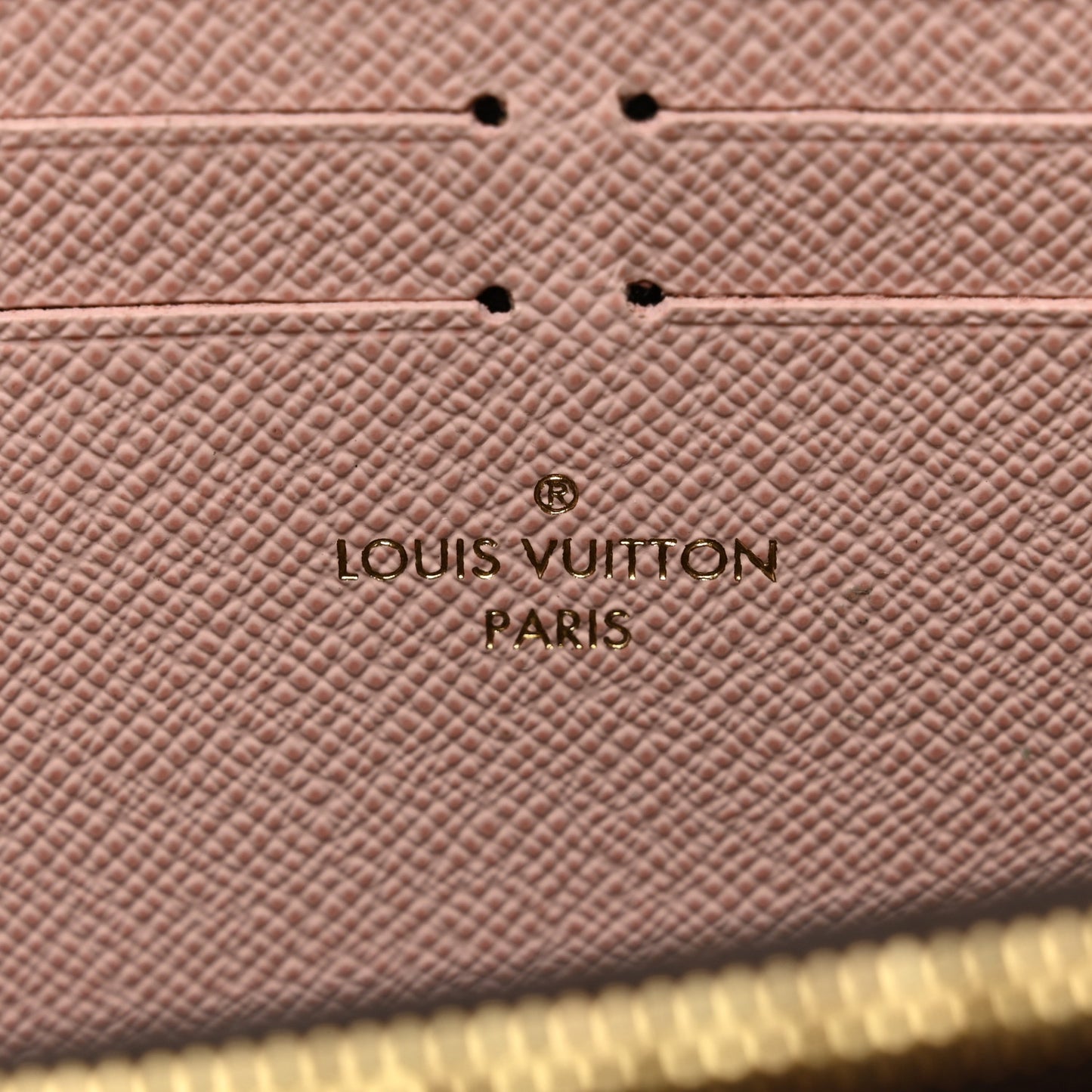 Monogram Clemence Wallet Rose Ballerine