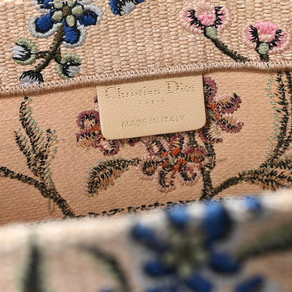 Christian Dior Raffia Embroidered Petites Fleurs Medium Book Tote Natural 6 of 12