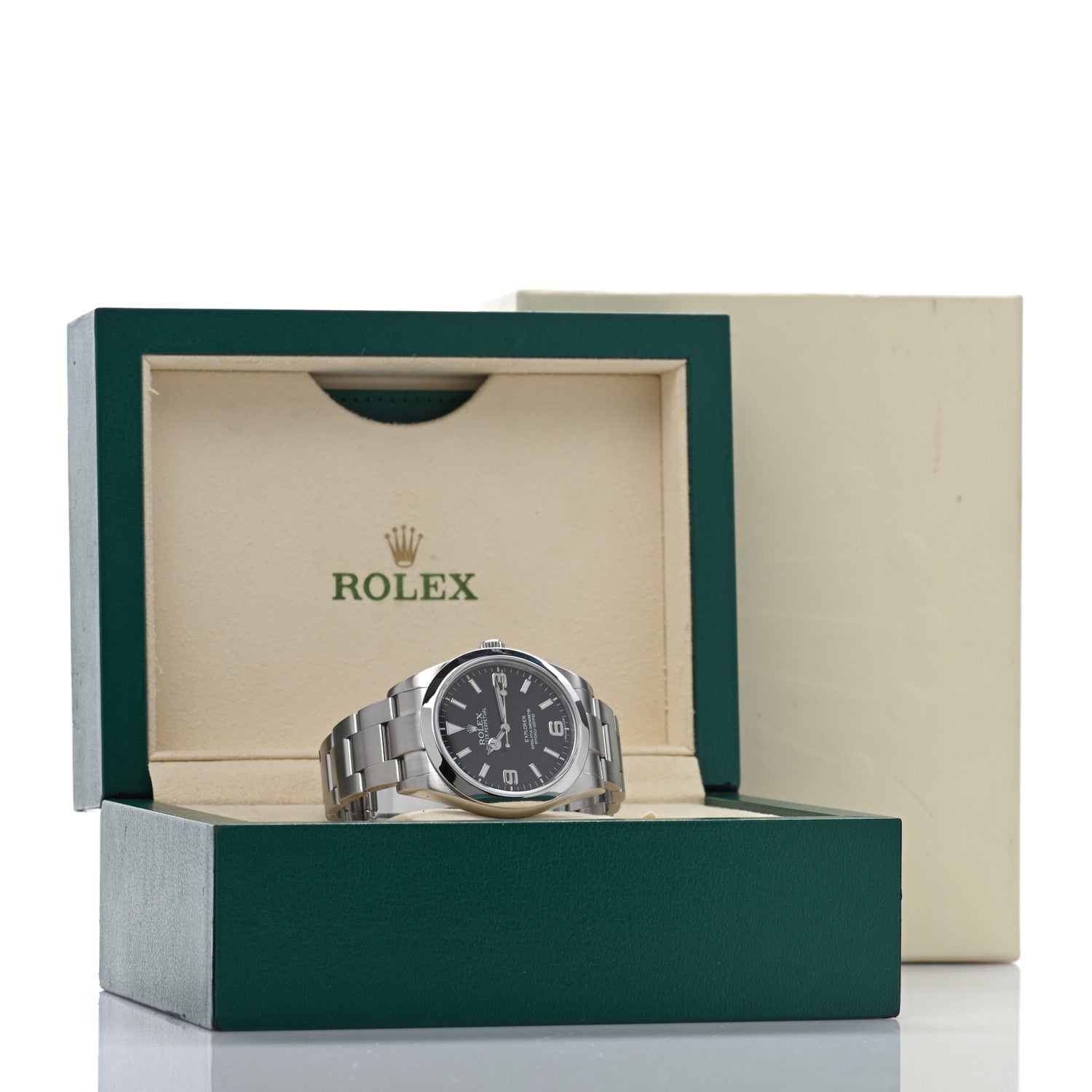 Rolex Stainless Steel 39mm Oyster Perpetual Explorer Watch Black 214270 5 of 5
