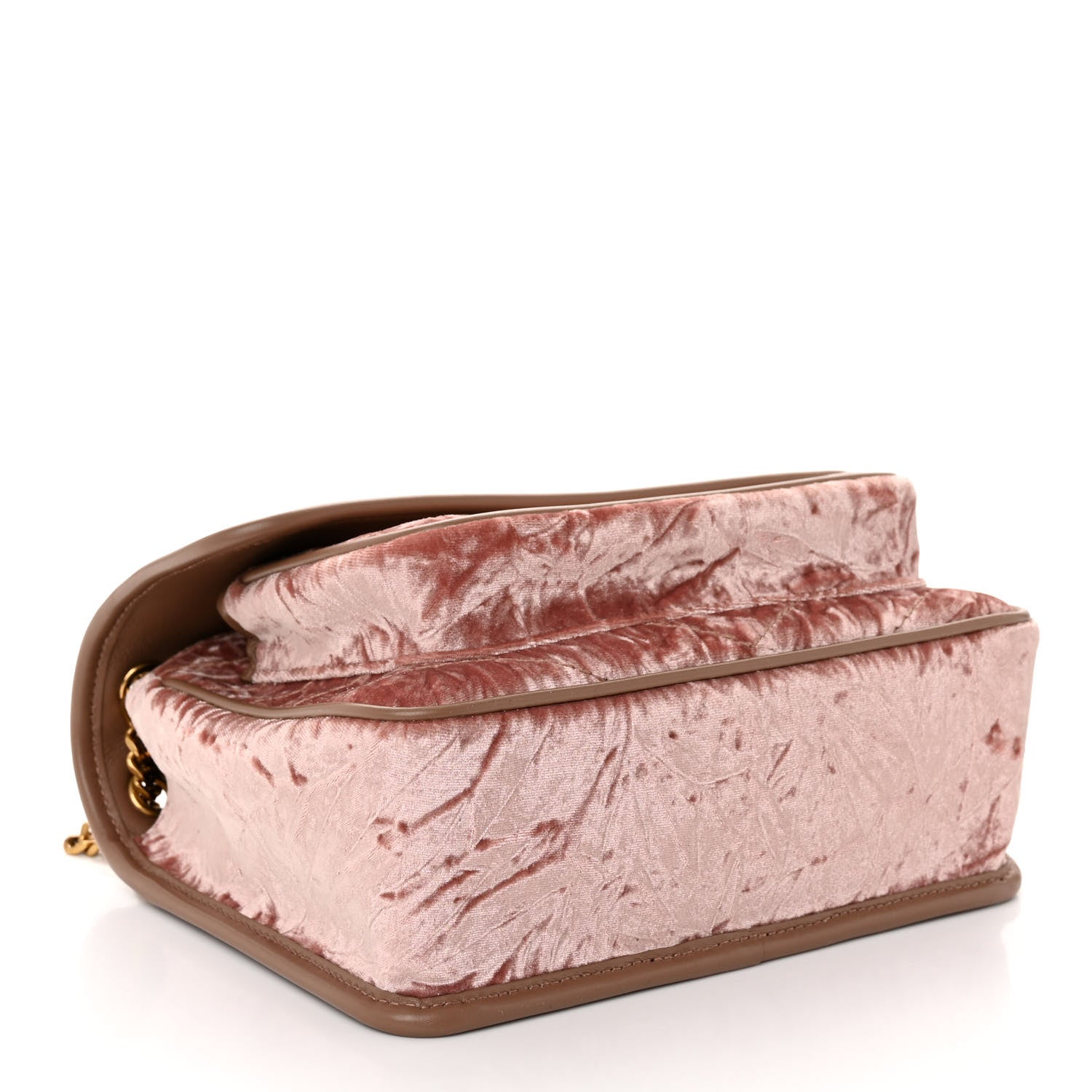 Saint Laurent Velvet Monogram Matelasse Baby Niki Chain Satchel Pink 4 of 9