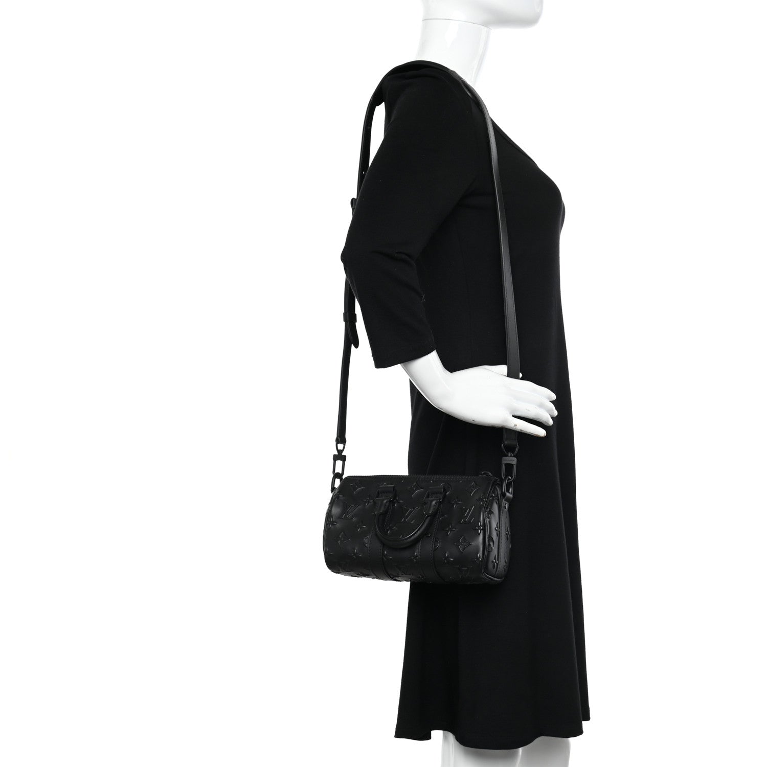 Louis Vuitton Monogram Seal Keepall XS Black 2 of 9