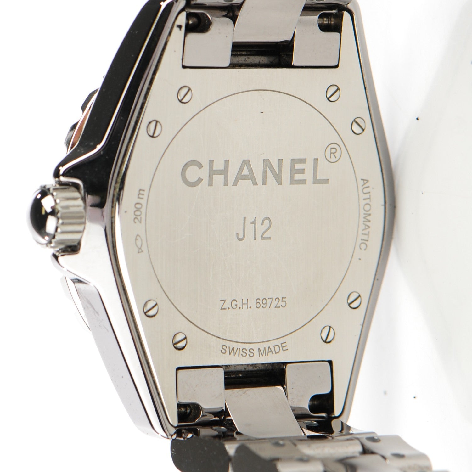 Chanel Titanium Ceramic Diamond 38mm J12 Automatic Watch 6 of 8