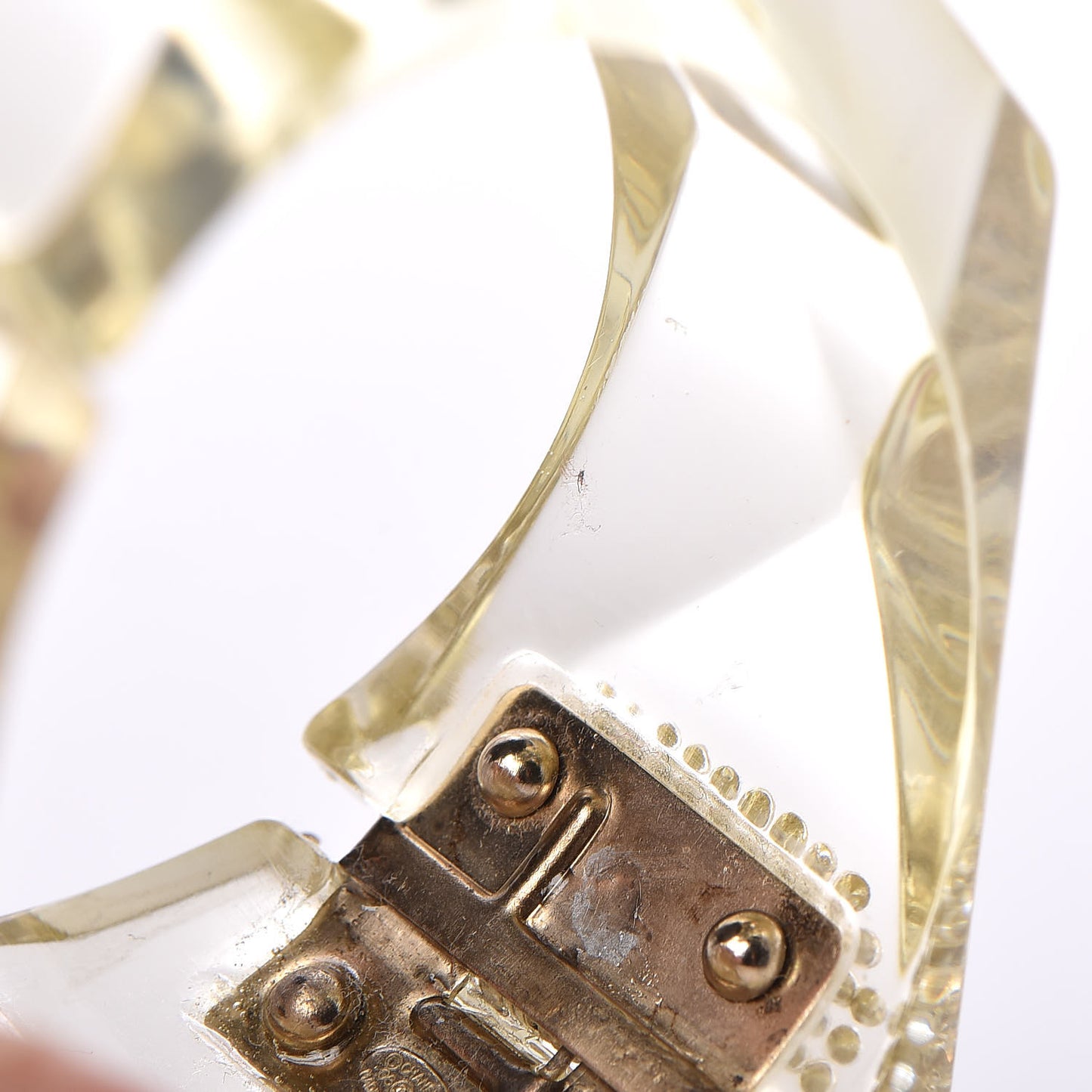 Resin Translucent Geometric Crystal Cuff
