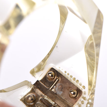 Chanel Resin Translucent Geometric Crystal Cuff 8 of 9