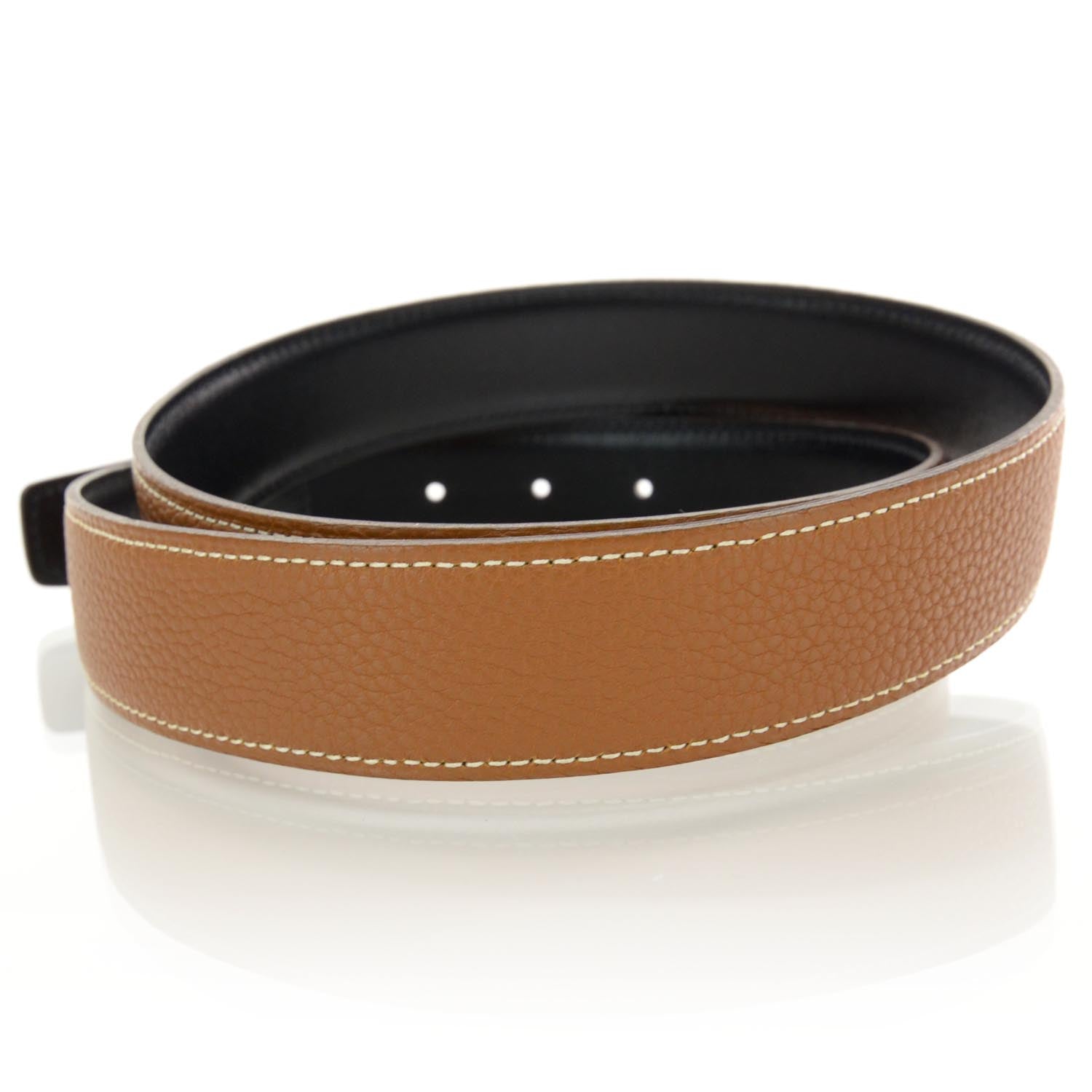 Hermes Reversible Belt Strap 80 Gold and Black 2 of 5