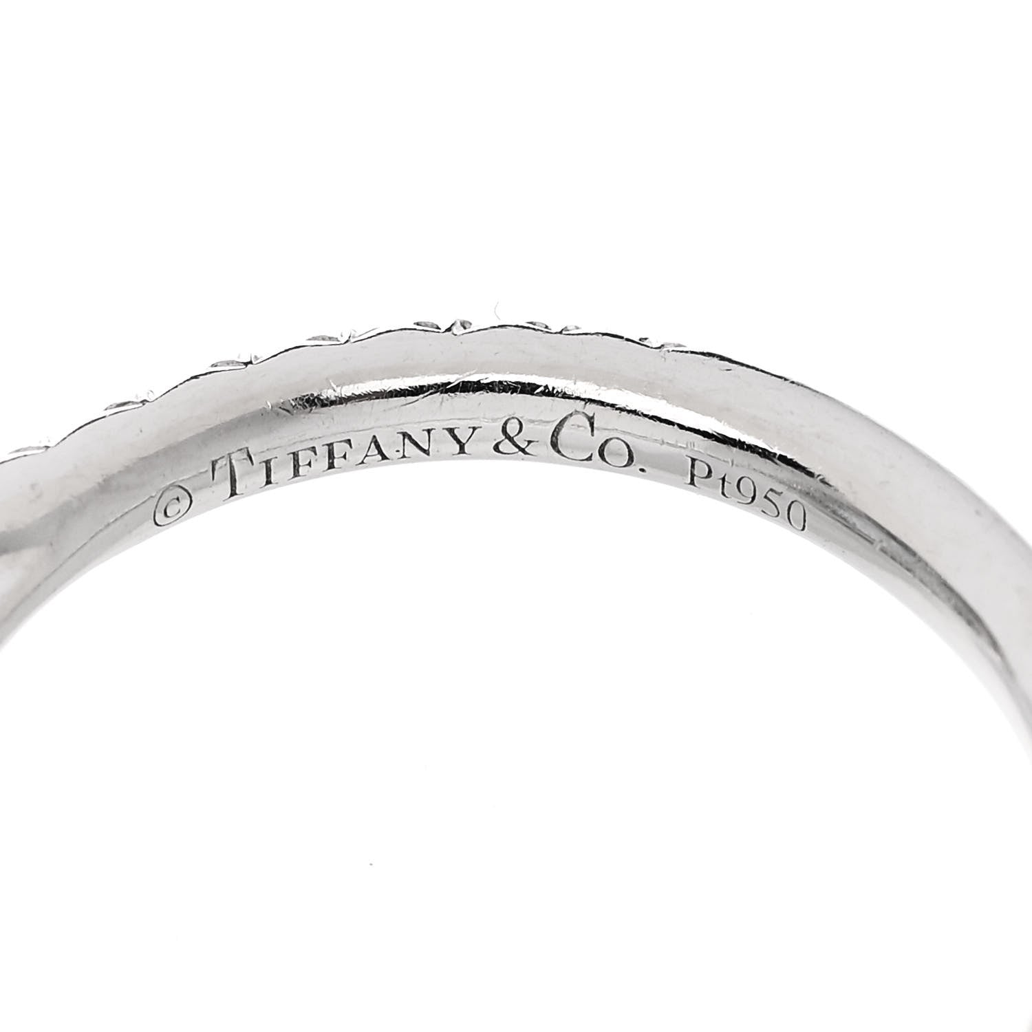 Tiffany Platinum Diamond Aquamarine Soleste Ring 50 5.5 5 of 5
