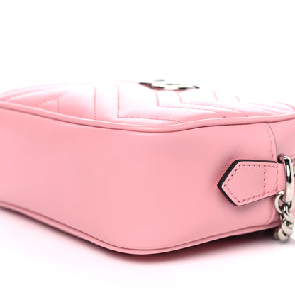 Gucci Calfskin Matelasse Mini GG Marmont Chain Shoulder Bag Wild Rose 8 of 8