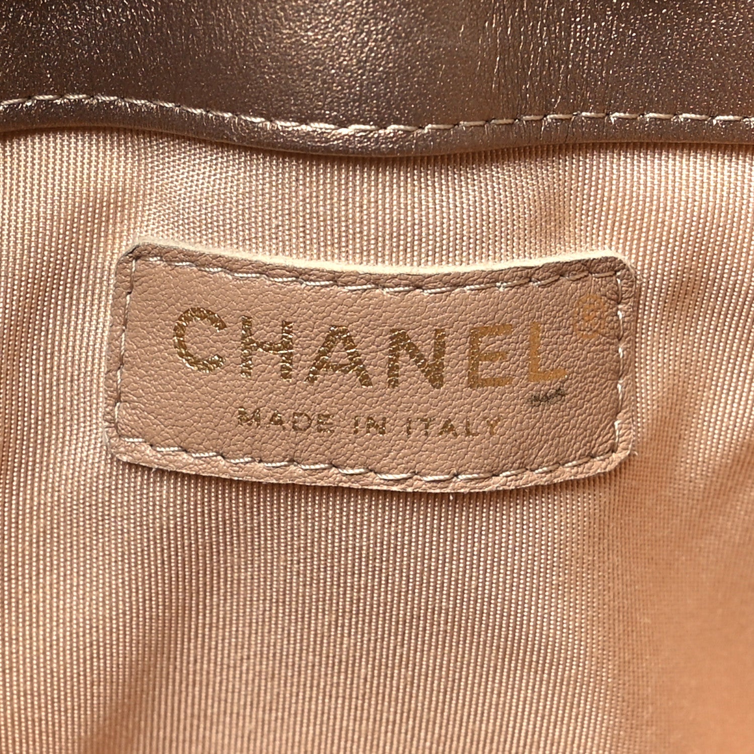 Chanel Metallic Lambskin Coco Pleats Drawstring Bag Gold 6 of 11