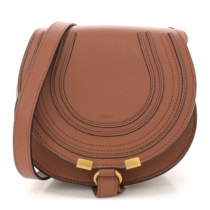 Chloe Grained Calfskin Small Marcie Saddle Bag Tan 1 of 13