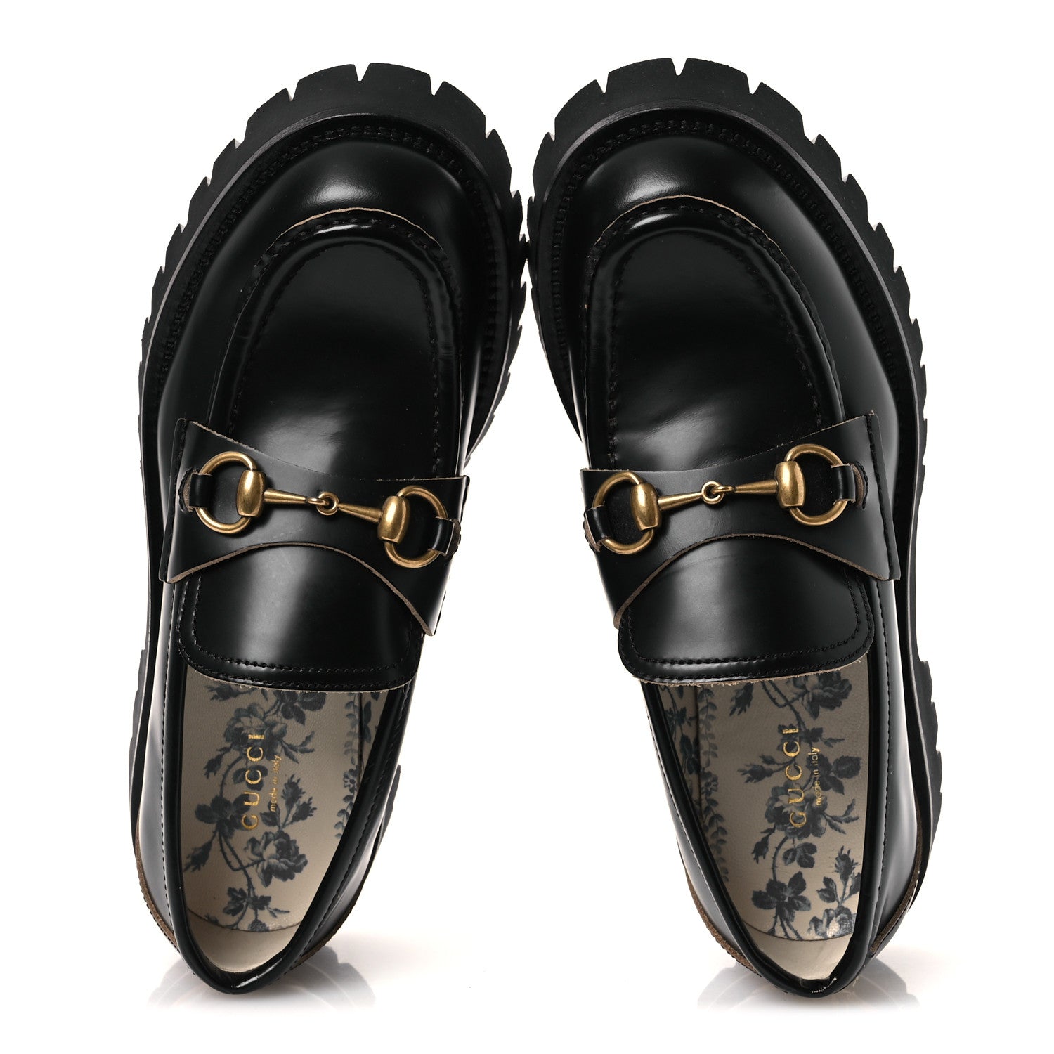 Gucci Cordovan Lux Womens Harald Horsebit 25mm Platform Loafers 38 Black 2 of 12