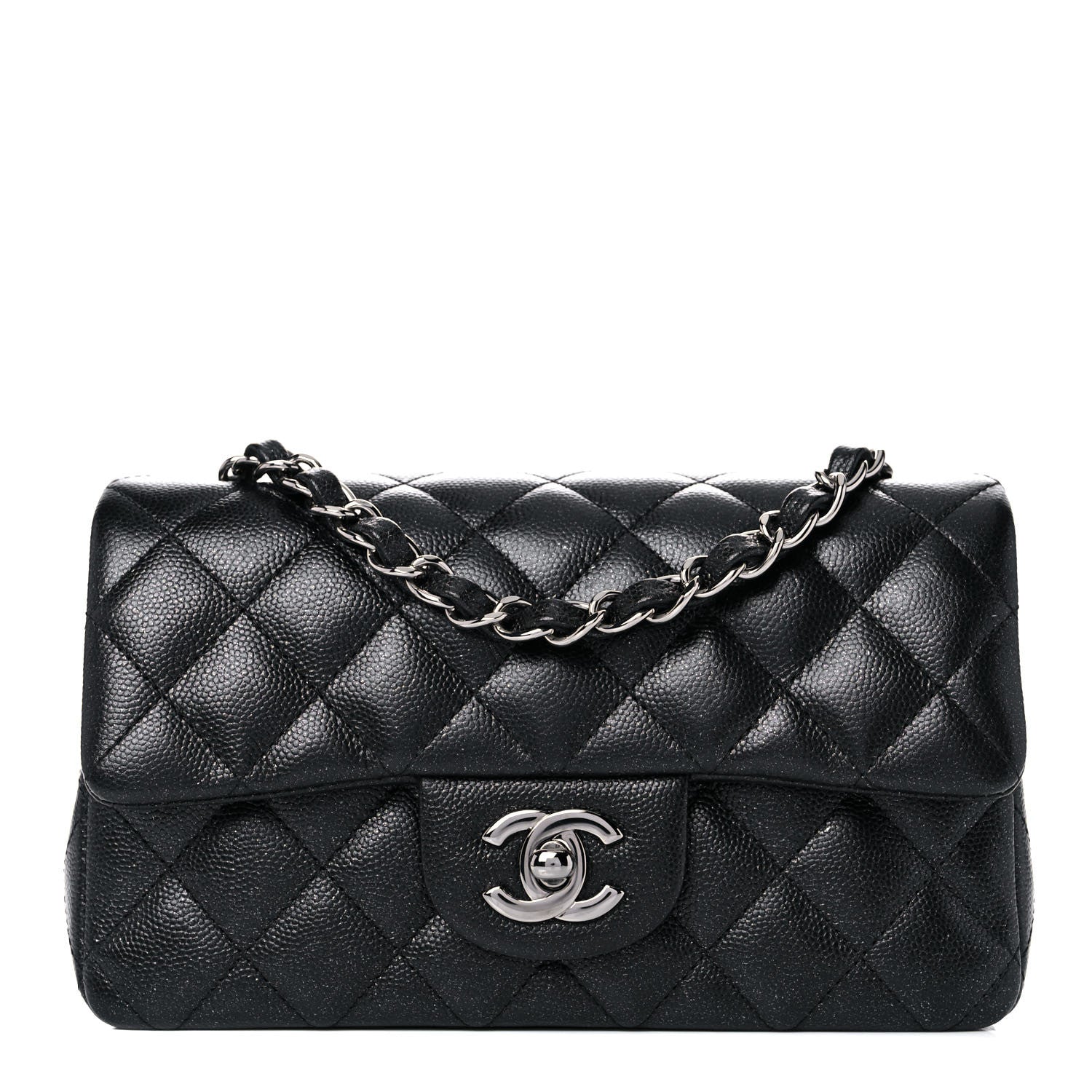 Chanel Iridescent Caviar Quilted Mini Rectangular Flap Black 1 of 10