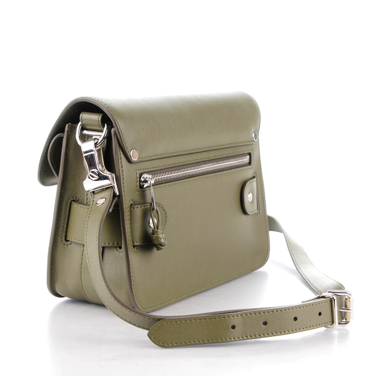 Calfskin Mini PS11 Classic Shoulder Bag Dark Olive