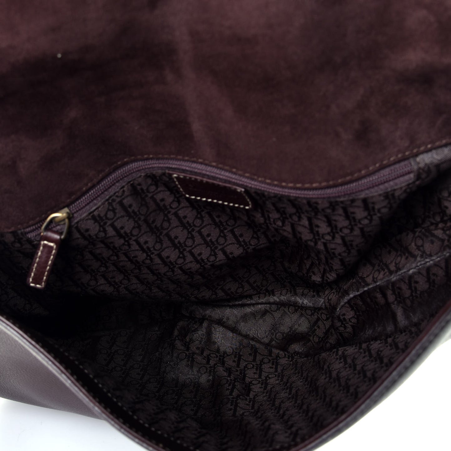 Calfskin Baudrier Saddle Bag Dark Brown