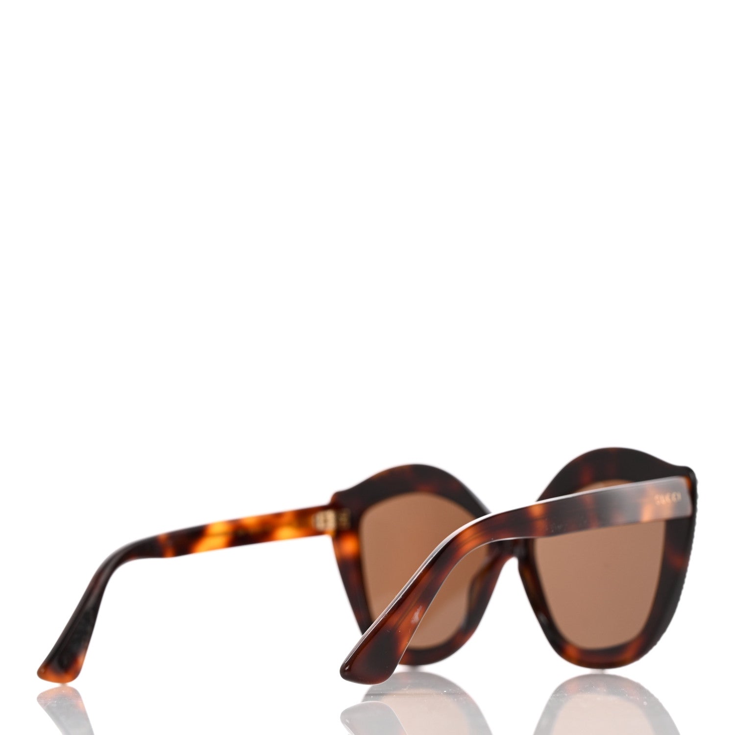 Gucci Crystal Cat Eye GG0118S Sunglasses Havana Brown 4 of 11