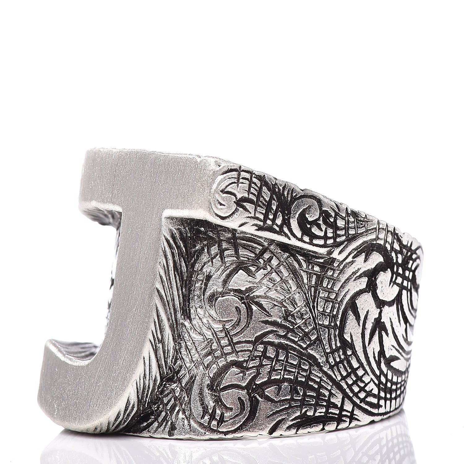 Gucci Sterling Silver Letter J Ring 57 8 3 of 7