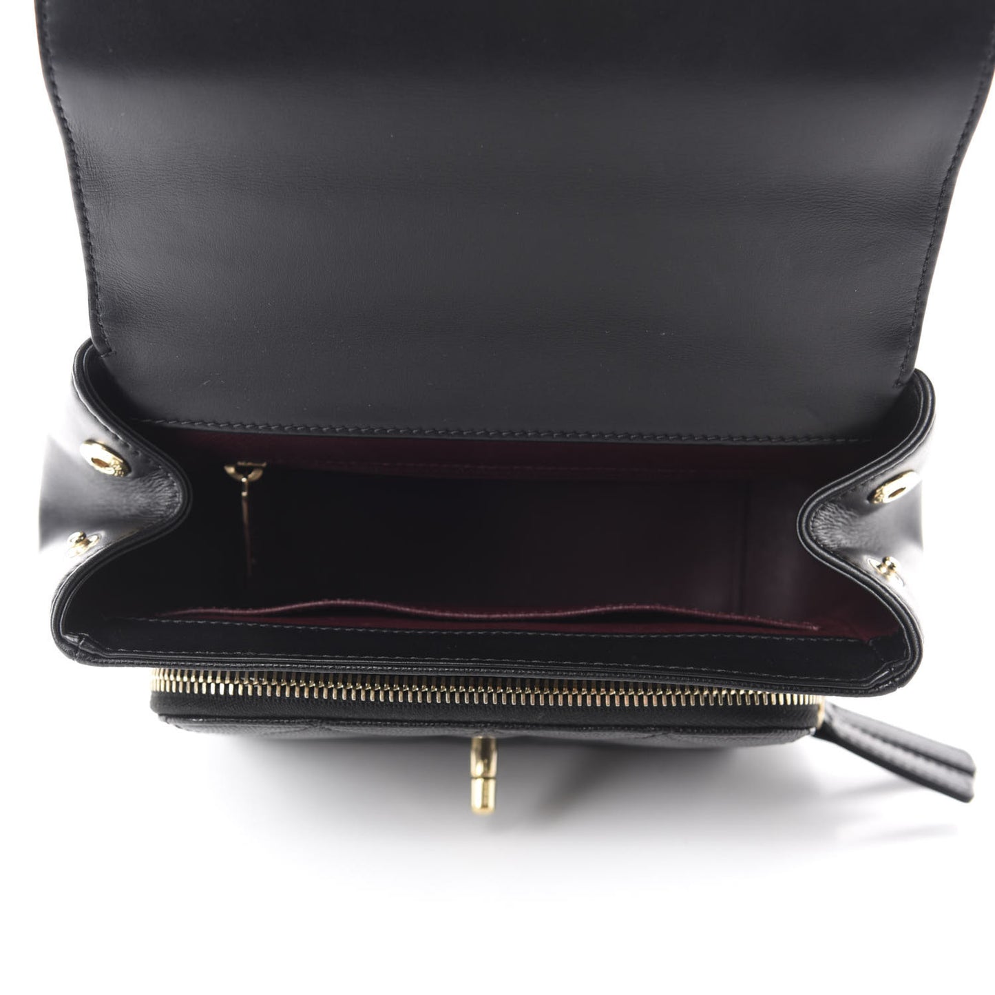 Caviar Quilted Mini Business Affinity Flap Black