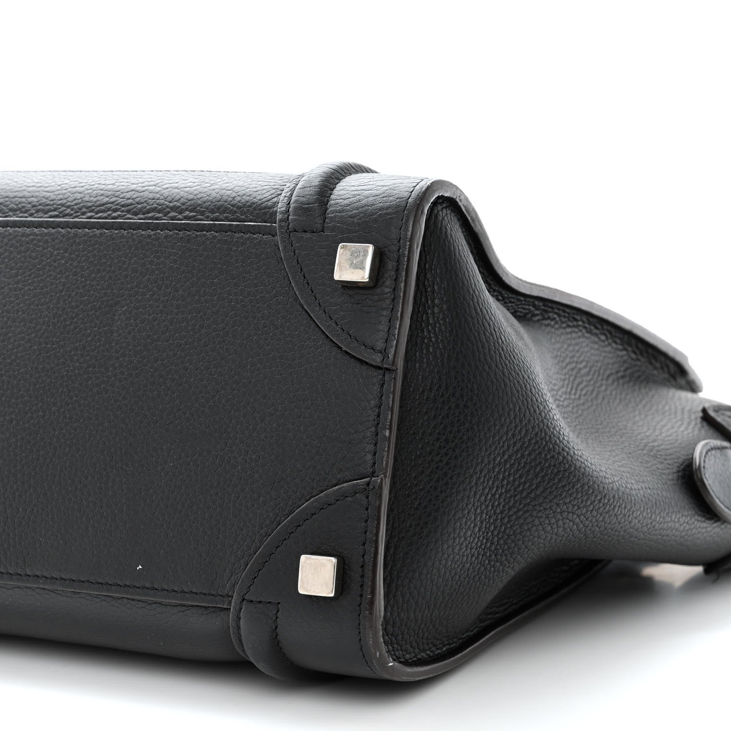 Celine Drummed Calfskin Micro Luggage Black 10 of 12