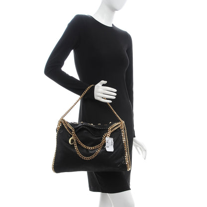 Stella McCartney Embellished Shaggy Deer Falabella Fold Over Tote Black 2 of 11