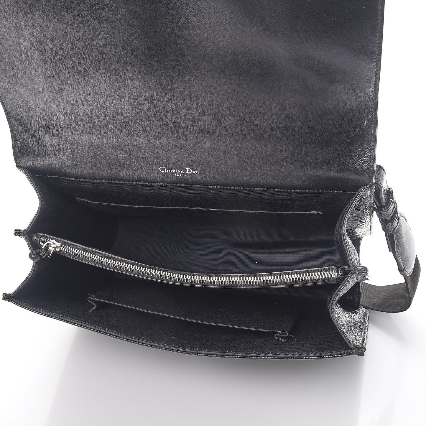 Ceramic Effect Deerskin Diorama Satchel Black