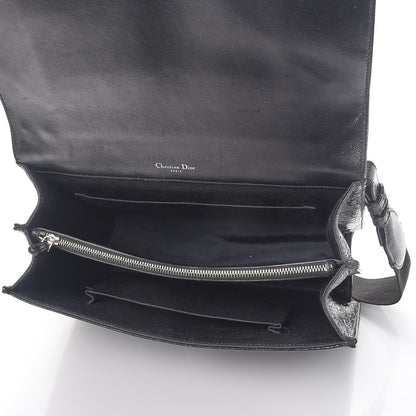 Christian Dior Ceramic Effect Deerskin Diorama Satchel Black 5 of 8