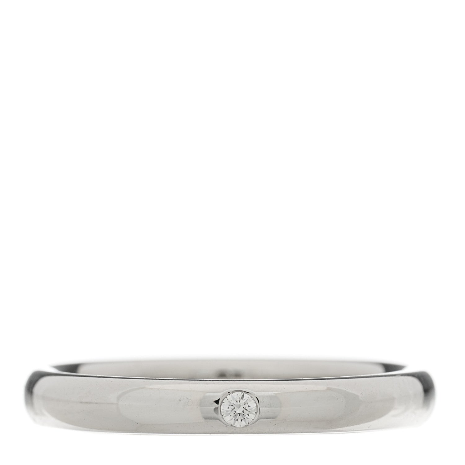 Tiffany Platinum Diamond Elsa Peretti Band Ring 52 6 1 of 8