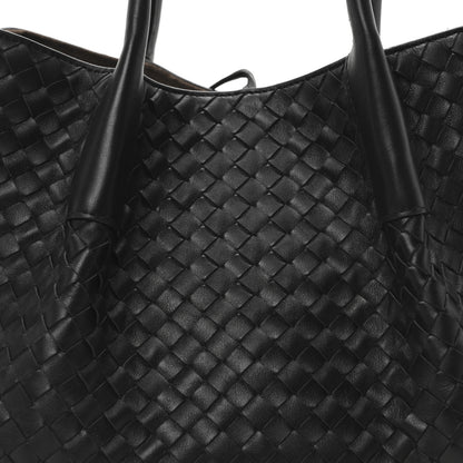 Bottega Veneta Calfskin Intrecciato Pinacoteca Reversible Tote Black Fondant 8 of 10