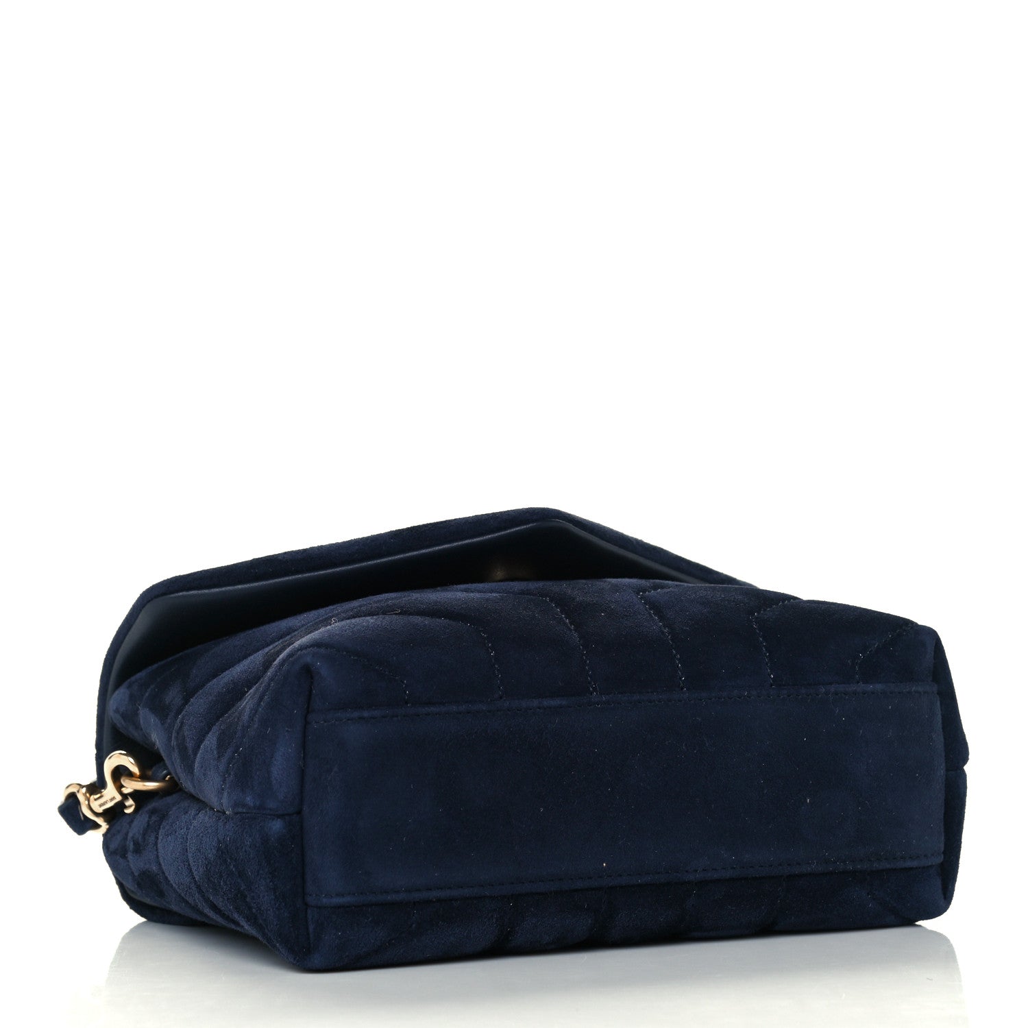 Saint Laurent Suede Y Quilted Monogram Toy Loulou Crossbody Bag Navy 4 of 13