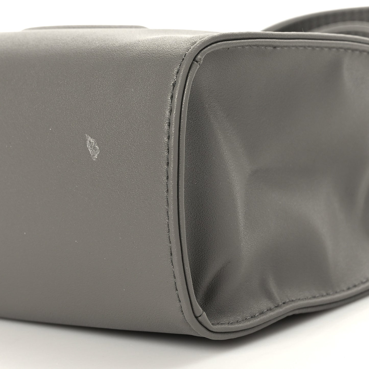 Vegan Leather Small Shopping Bag Grey