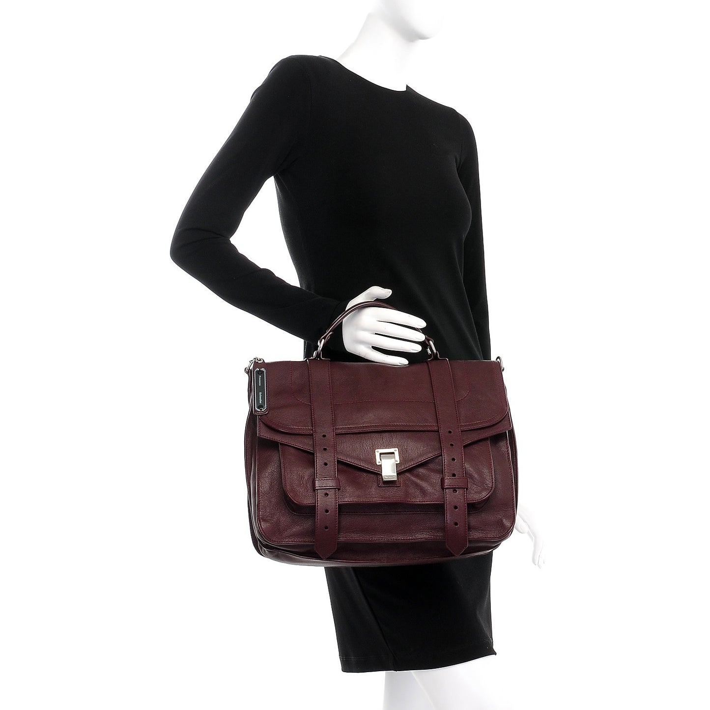 Lambskin Large PS1 Satchel Burgundy