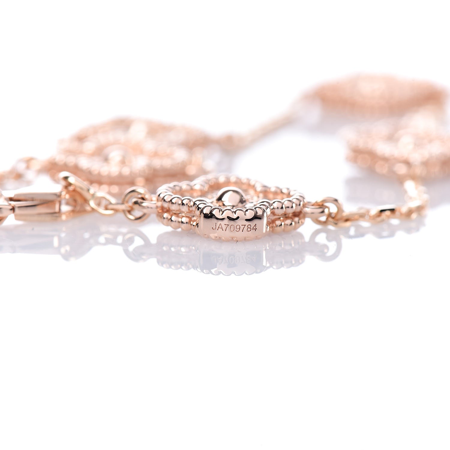 Van Cleef & Arpels 18K Rose Gold 6 Motifs Sweet Alhambra Bracelet 5 of 7
