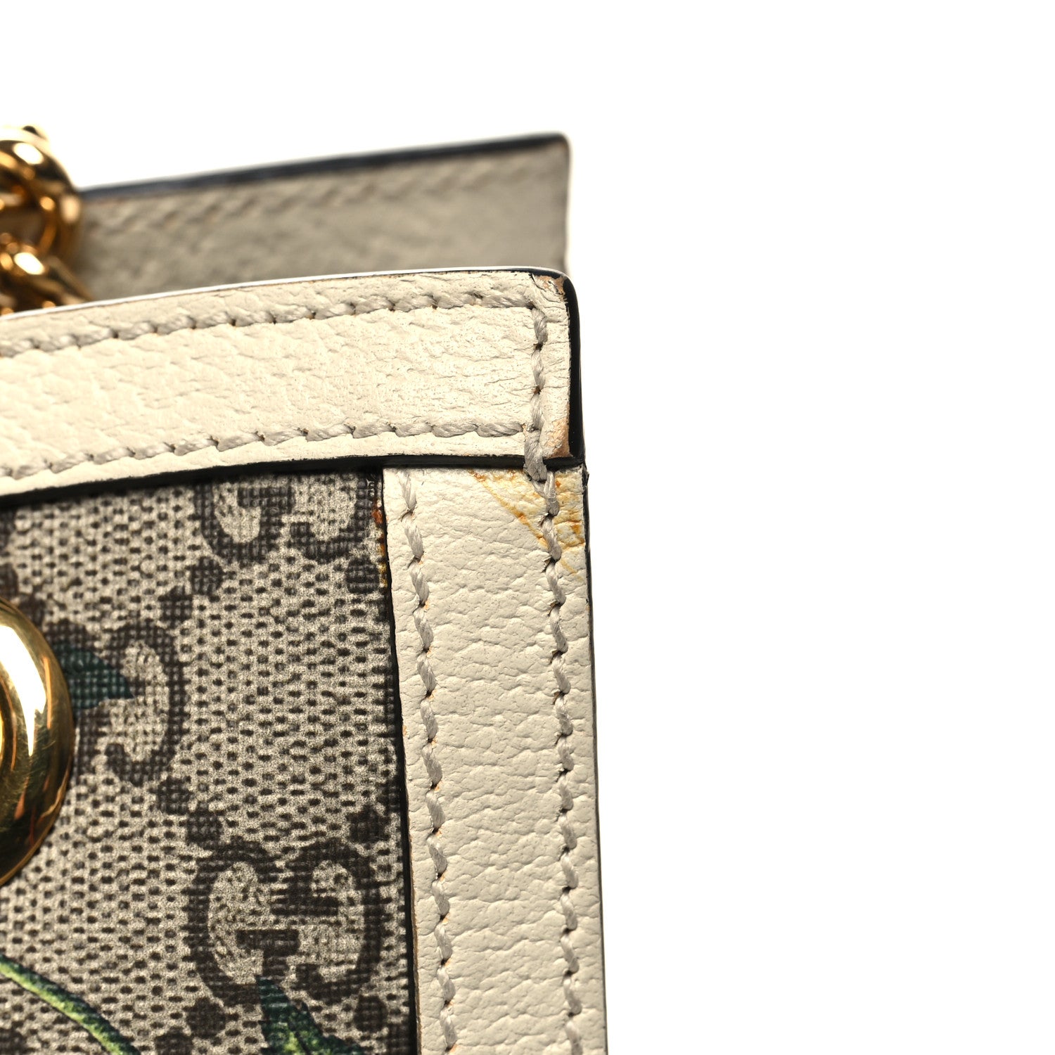 Gucci GG Supreme Monogram Flora Textured Calfskin Small Padlock Tote Beige Ebony Multicolor Mystic White 12 of 13