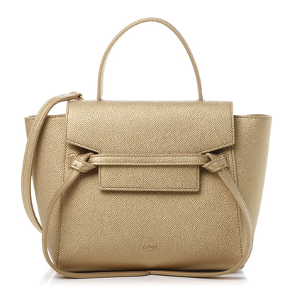 Celine Laminated Calfskin Nano Belt Bag Gold 1 of 11