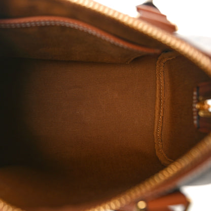 Celine Triomphe Canvas Calfskin Small Boston Bag Tan 5 of 9