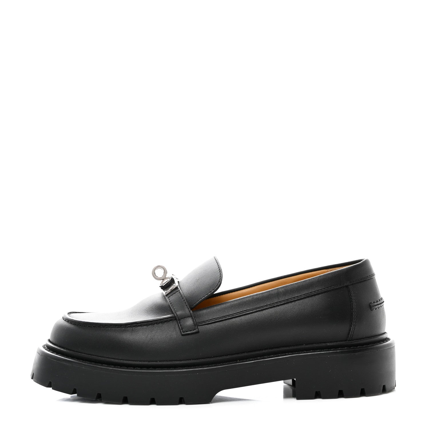 Hermes Calfskin First Derby Shoes 37.5 Black 1 of 9