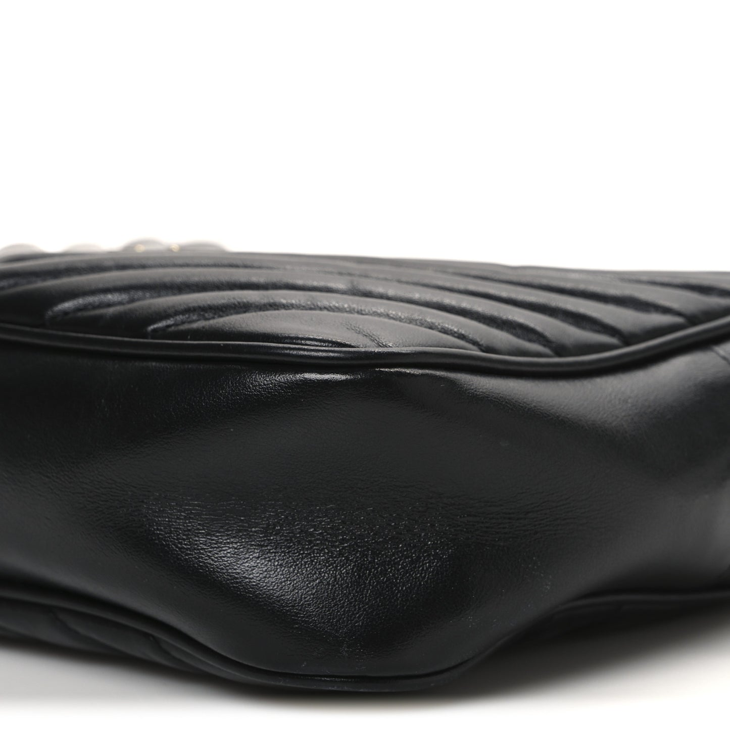 Calfskin Matelasse Monogram Lou Camera Bag Black