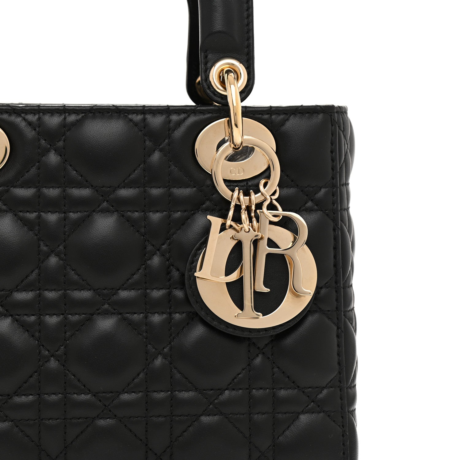 Christian Dior Lambskin Cannage Small My ABCDior Lady Dior Black 7 of 11