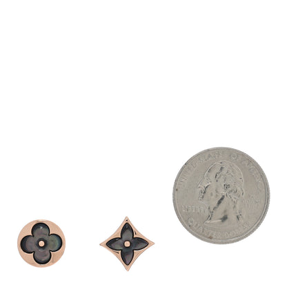 Louis Vuitton 18K Pink Gold Grey Mother of Pearl Color Blossom Star & Sun Stud Earrings 2 of 5