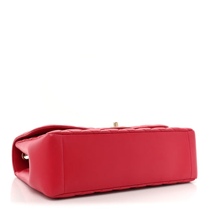 Chanel Lambskin Quilted Jumbo Mademoiselle Chic Flap Red 4 of 13