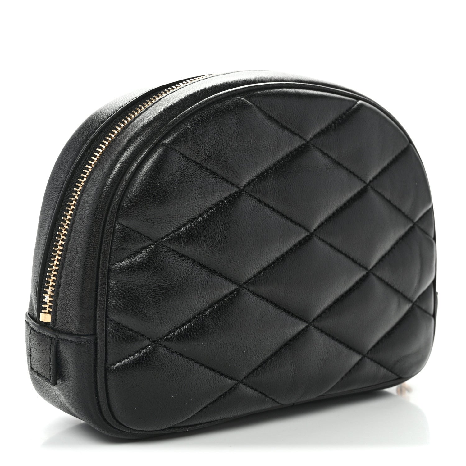 Saint Laurent Lambskin Quilted Lolita Cosmetic Pouch Black 3 of 7