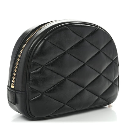 Saint Laurent Lambskin Quilted Lolita Cosmetic Pouch Black 3 of 7