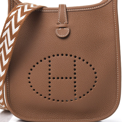 Hermes Taurillon Maurice Amazone Evelyne TPM Gold White 10 of 11