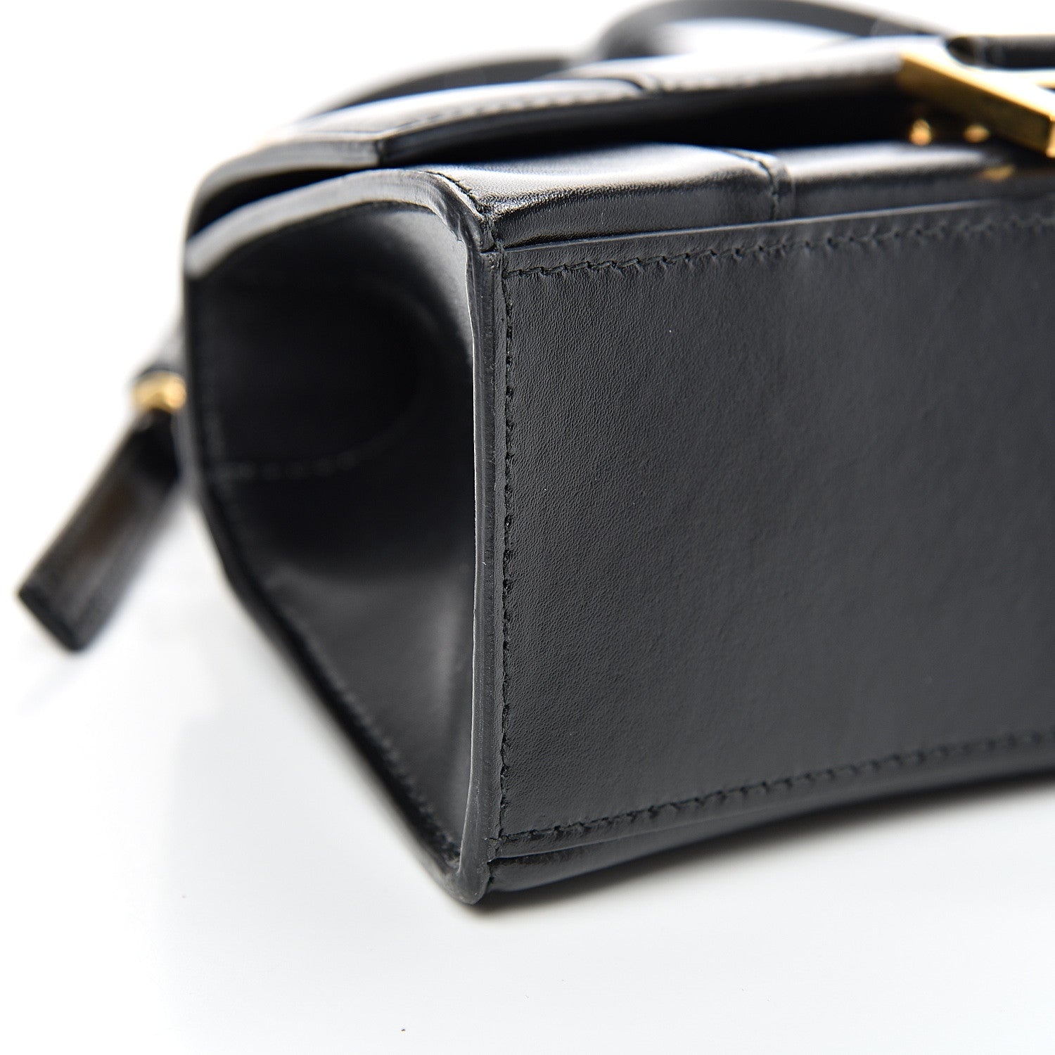Balenciaga Shiny Box Calfskin Hourglass Top Handle Bag XS Black 8 of 14