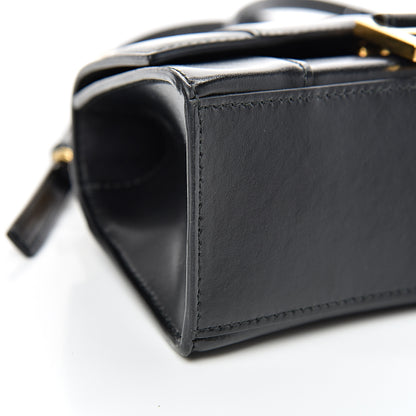 Balenciaga Shiny Box Calfskin Hourglass Top Handle Bag XS Black 8 of 14