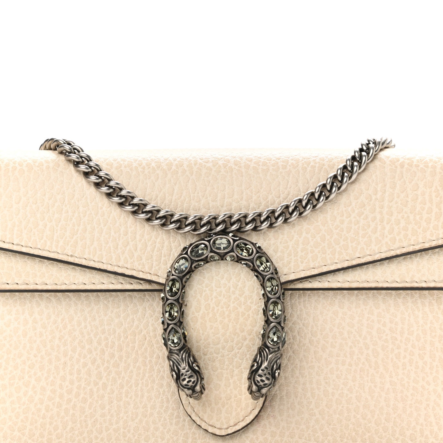 Dollar Calfskin Crystal Super Mini Dionysus Shoulder Bag Mystic White Black Diamond