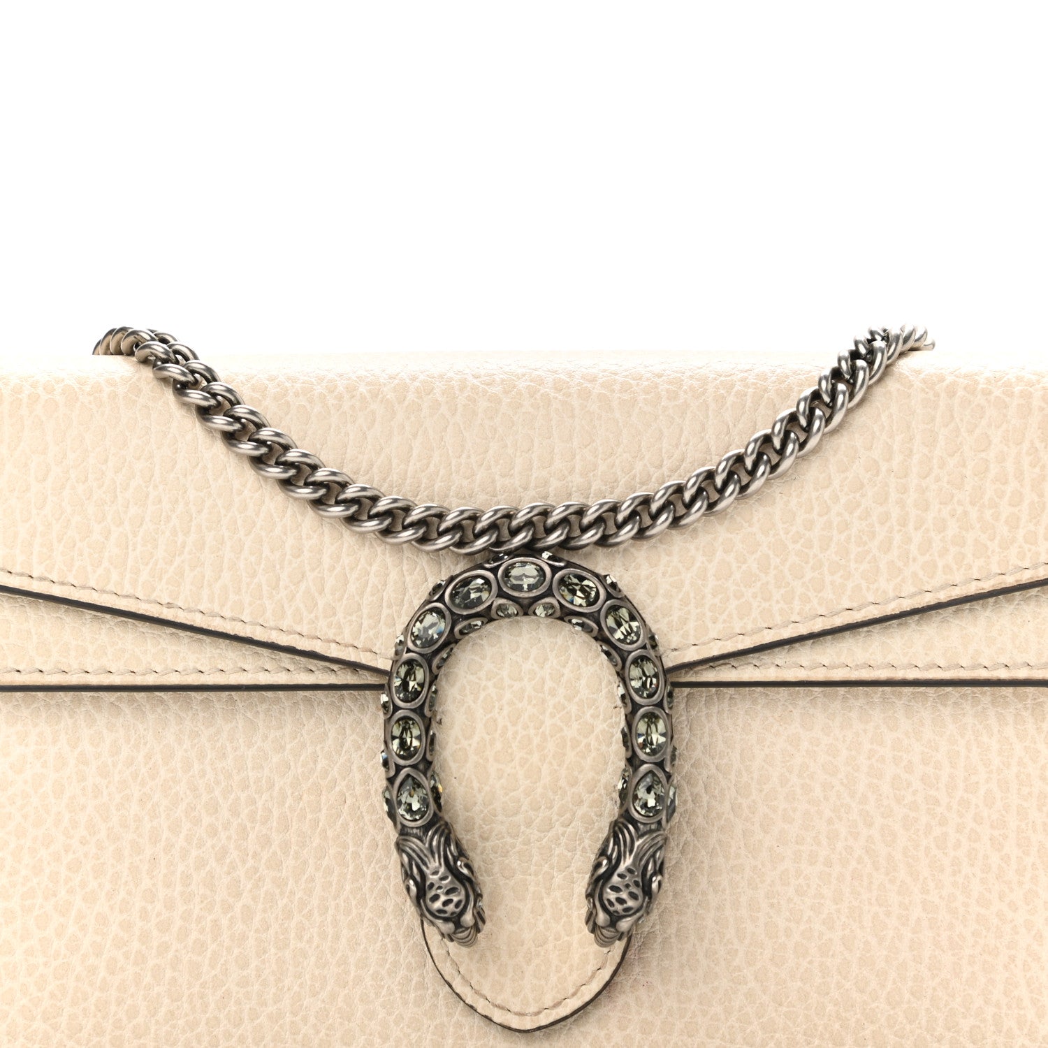 Gucci Dollar Calfskin Crystal Super Mini Dionysus Shoulder Bag Mystic White Black Diamond 7 of 10