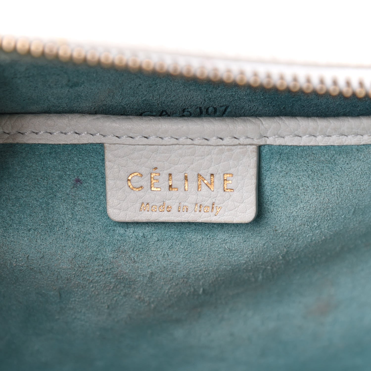 Celine Drummed Calfskin Nano Luggage White 6 of 10