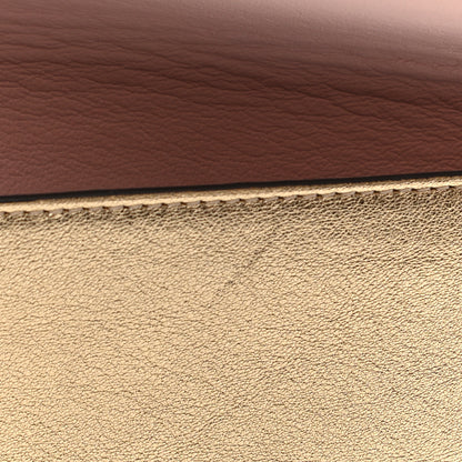Valentino Garavani Metallic Calfskin Medium Rockstud Envelope Flat Wristlet Pouch Gold 10 of 11