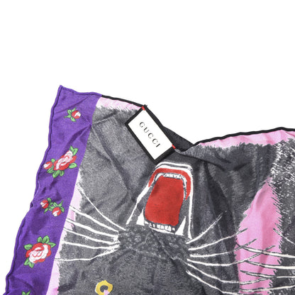 Gucci Silk L'Avevgle Par Amovr Tiger Print Square Scarf Multicolor 2 of 3
